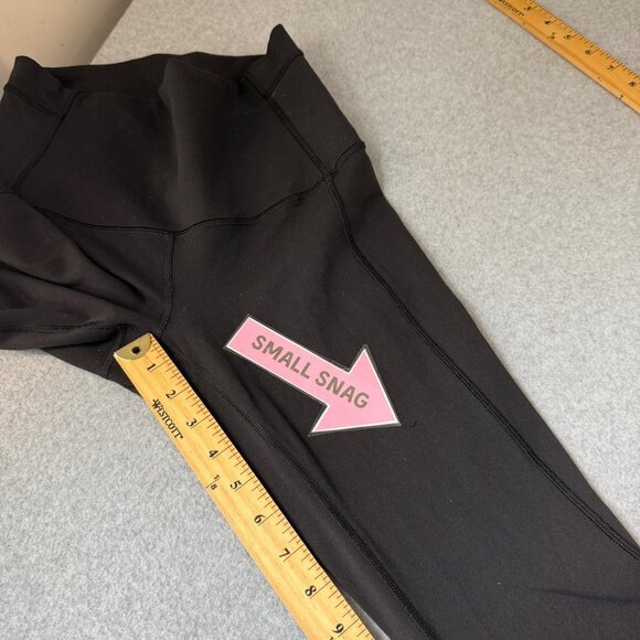 Lululemon Black Crop‎ Leggings Criss Cross Pure Practice Pant High Waist Size 6 - Picture 15 of 16